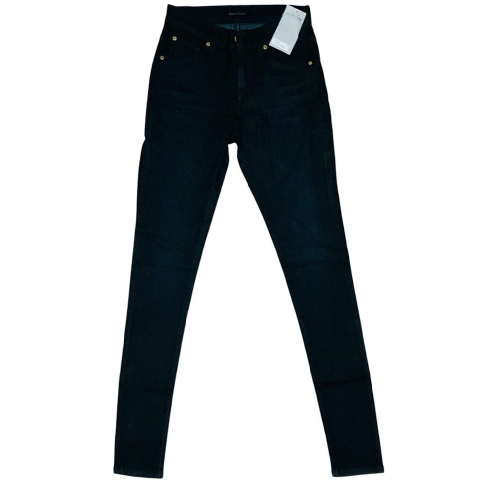 James Jeans Twiggy 5 Pocket Legging Distressed Metallic Zipper Jean Size 23 NWT